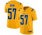Los Angeles Chargers #57 Jatavis Brown Limited Gold Inverted Legend Football Jersey