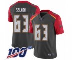 Tampa Bay Buccaneers #63 Lee Roy Selmon Limited Gray Inverted Legend 100th Season Football Jersey