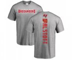Tampa Bay Buccaneers #40 Mike Alstott Ash Backer T-Shirt