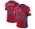 New York Giants #56 Lawrence Taylor Limited Red Rush Drift Fashion Football Jersey