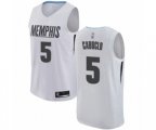 Memphis Grizzlies #5 Bruno Caboclo Swingman White Basketball Jersey - City Edition