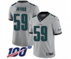 Philadelphia Eagles #59 Seth Joyner Limited Silver Inverted Legend 100th Season Football Jersey