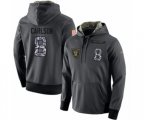 Oakland Raiders #8 Daniel Carlson Stitched Black Anthracite Salute to Service Player Performance Hoodie