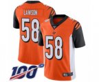Cincinnati Bengals #58 Carl Lawson Orange Alternate Vapor Untouchable Limited Player 100th Season Football Jersey