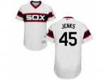Chicago White Sox #45 Bobby Jenks White Flexbase Authentic Collection MLB Jersey