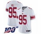 New York Giants #95 B.J. Hill White Vapor Untouchable Limited Player 100th Season Football Jersey