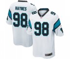 Carolina Panthers #98 Marquis Haynes Game White Football Jersey