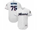 Miami Marlins Jorge Guzman White Home Flex Base Authentic Collection Baseball Player Jersey