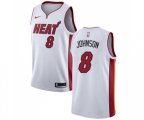 Miami Heat #8 Tyler Johnson Authentic Basketball Jersey - Association Edition