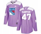 Adidas New York Rangers #47 Steven Kampfer Authentic Purple Fights Cancer Practice NHL Jersey