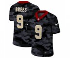 New Orleans Saints #9 Drew Brees 2020 Black CAMO Vapor Untouchable Limited Stitched NFL Jersey