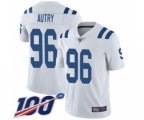 Indianapolis Colts #96 Denico Autry White Vapor Untouchable Limited Player 100th Season Football Jersey