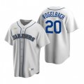 Nike Seattle Mariners #20 Daniel Vogelbach White Cooperstown Collection Home Stitched Baseball JerseyMen's Nike Seattle Mariners #20 Daniel Vogelbach
