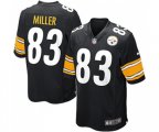 Pittsburgh Steelers #83 Heath Miller Game Black Team Color Football Jersey