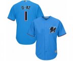 Miami Marlins Isan Diaz Replica Blue Alternate 1 Cool Base Baseball Player Jersey