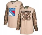 Adidas New York Rangers #36 Mats Zuccarello Authentic Camo Veterans Day Practice NHL Jersey
