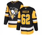 Adidas Pittsburgh Penguins #62 Carl Hagelin Premier Black Home NHL Jersey