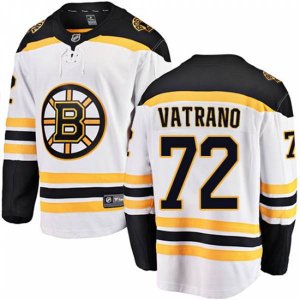 Boston Bruins #72 Frank Vatrano Authentic White Away Fanatics Branded Breakaway NHL Jersey