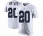 Dallas Cowboys #20 Tony Pollard White Rush Pride Name & Number T-Shirt