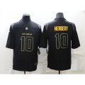 Los Angeles Chargers #10 Justin Herbert Black Gold Throwback Limited Jersey