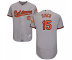 Baltimore Orioles #15 Chance Sisco Grey Road Flex Base Authentic Collection Baseball Jersey