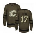 Calgary Flames #17 Milan Lucic Authentic Green Salute to Service Hockey Jersey