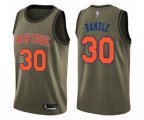 New York Knicks #30 Julius Randle Swingman Green Salute to Service Basketball Jersey