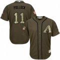 Arizona Diamondbacks #11 A. J. Pollock Authentic Green Salute to Service MLB Jersey