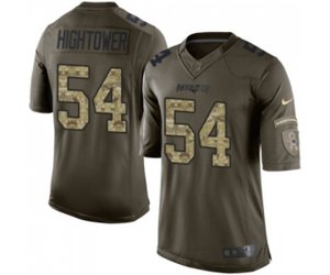 New England Patriots #54 Dont\'a Hightower Elite Green Salute to Service Football Jersey