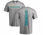Miami Dolphins #29 Minkah Fitzpatrick Ash Backer T-Shirt