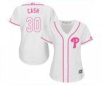 Women's Philadelphia Phillies #30 Dave Cash Authentic White Fashion Cool Base Baseball Jersey