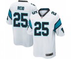 Carolina Panthers #25 Eric Reid Game White Football Jersey