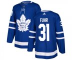 Toronto Maple Leafs #31 Grant Fuhr Authentic Royal Blue Home NHL Jersey