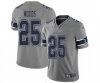Dallas Cowboys #25 Xavier Woods Limited Gray Inverted Legend Football Jersey