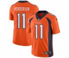 Denver Broncos #11 Carlos Henderson Orange Team Color Vapor Untouchable Limited Player Football Jersey