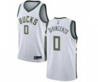 Milwaukee Bucks #0 Donte DiVincenzo Authentic White Basketball Jersey - Association Edition