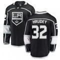 Los Angeles Kings #32 Kelly Hrudey Authentic Black Home Fanatics Branded Breakaway NHL Jersey