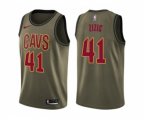 Nike Cleveland Cavaliers #41 Ante Zizic Green Salute to Service NBA Swingman Jersey