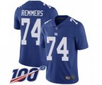 New York Giants #74 Mike Remmers Royal Blue Team Color Vapor Untouchable Limited Player 100th Season Football Jersey