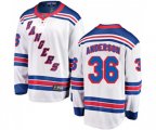 New York Rangers #36 Glenn Anderson Fanatics Branded White Away Breakaway NHL Jersey