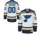 Reebok St. Louis Blues Customized Premier White Away NHL Jersey