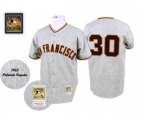 1962 San Francisco Giants #30 Orlando Cepeda Authentic Grey Throwback Baseball Jersey