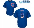 Chicago Cubs #9 Javier Baez Replica Royal Blue USA Flag Fasion Baseball Jersey