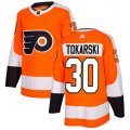 Philadelphia Flyers #30 Dustin Tokarski Premier Orange Home NHL Jersey