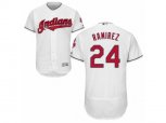 Cleveland Indians #24 Manny Ramirez White Flexbase Authentic Collection MLB Jersey