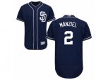 San Diego Padres #2 Johnny Manziel Navy Blue Flexbase Authentic Collection MLB Jersey