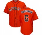 Houston Astros #6 Jake Marisnick Authentic Orange Team Logo Fashion Cool Base MLB Jersey