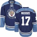 Florida Panthers #17 Derek MacKenzie Premier Navy Blue Third NHL Jersey