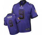 Baltimore Ravens #9 Justin Tucker Elite Purple Drift Fashion Football Jersey