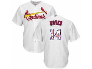 St. Louis Cardinals #14 Ken Boyer Authentic White Team Logo Fashion Cool Base MLB Jersey
